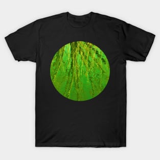 Abstract Green Water Reflections of Trees T-Shirt